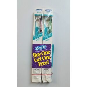 Vintage 1993 Oral B 40 Soft Angle Indicator Bristles Toothbrush NOS - 2 Pack